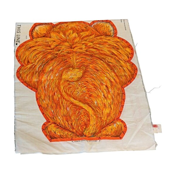 Vintage Richard the Lion Cut and Sew Pattern Printed on Cotton Pillow Pattern - Picture 2 of 4